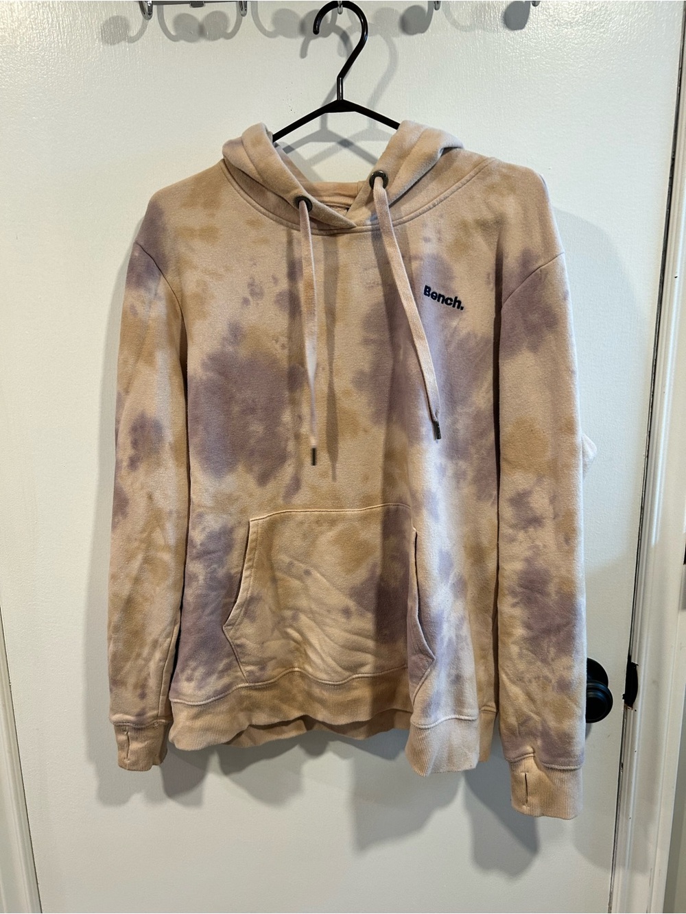 Bench Beige & Lavender Tie-Dye Pullover Hoodie